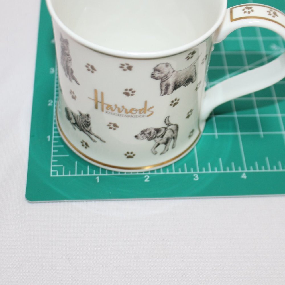 Harrods Teacup w/Large Dog Breeds Knightbridge Fine Bone China Made in England - Picture 6 of 11